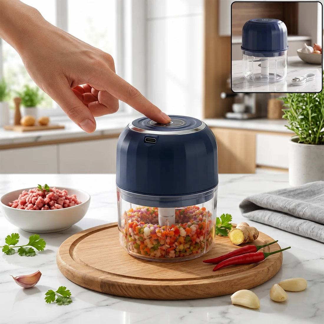 USB Rechargeable Mini Food Chopper