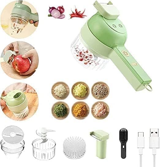 4 in 1 Portable Electric Vegetable Cutter Set