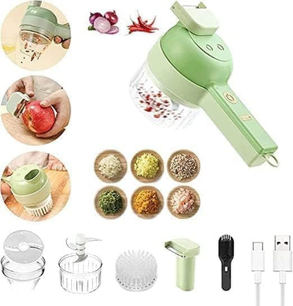4 in 1 Portable Electric Vegetable Cutter Set