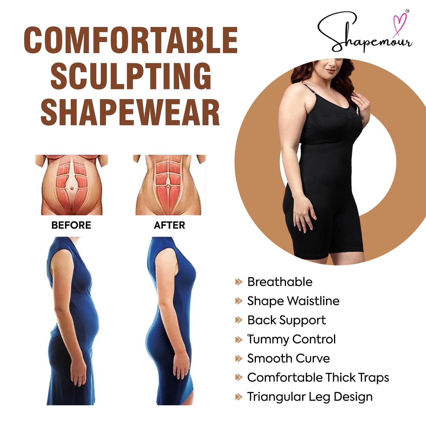 Mid Thigh Bodysuit Bodyshaper