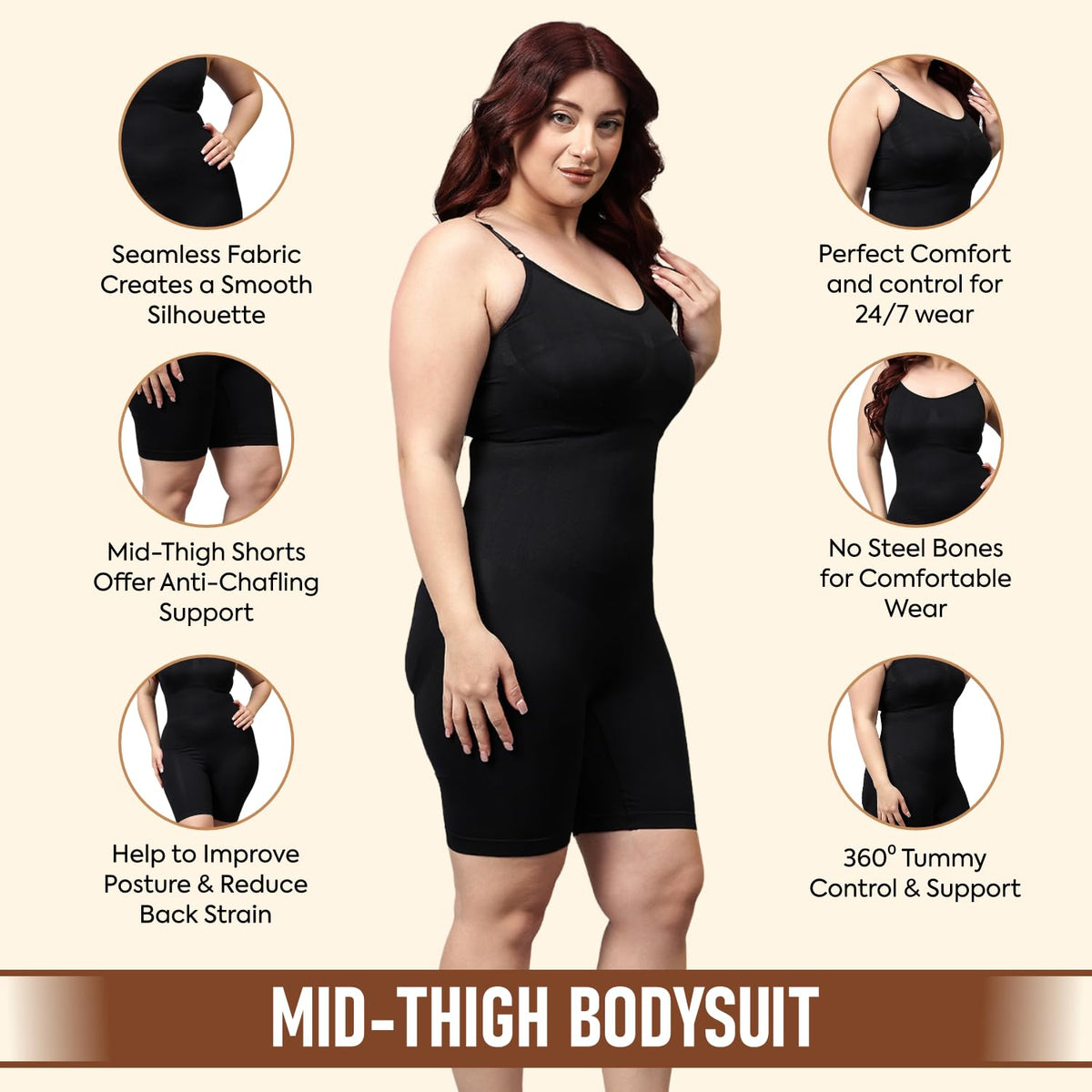 Mid Thigh Bodysuit Bodyshaper